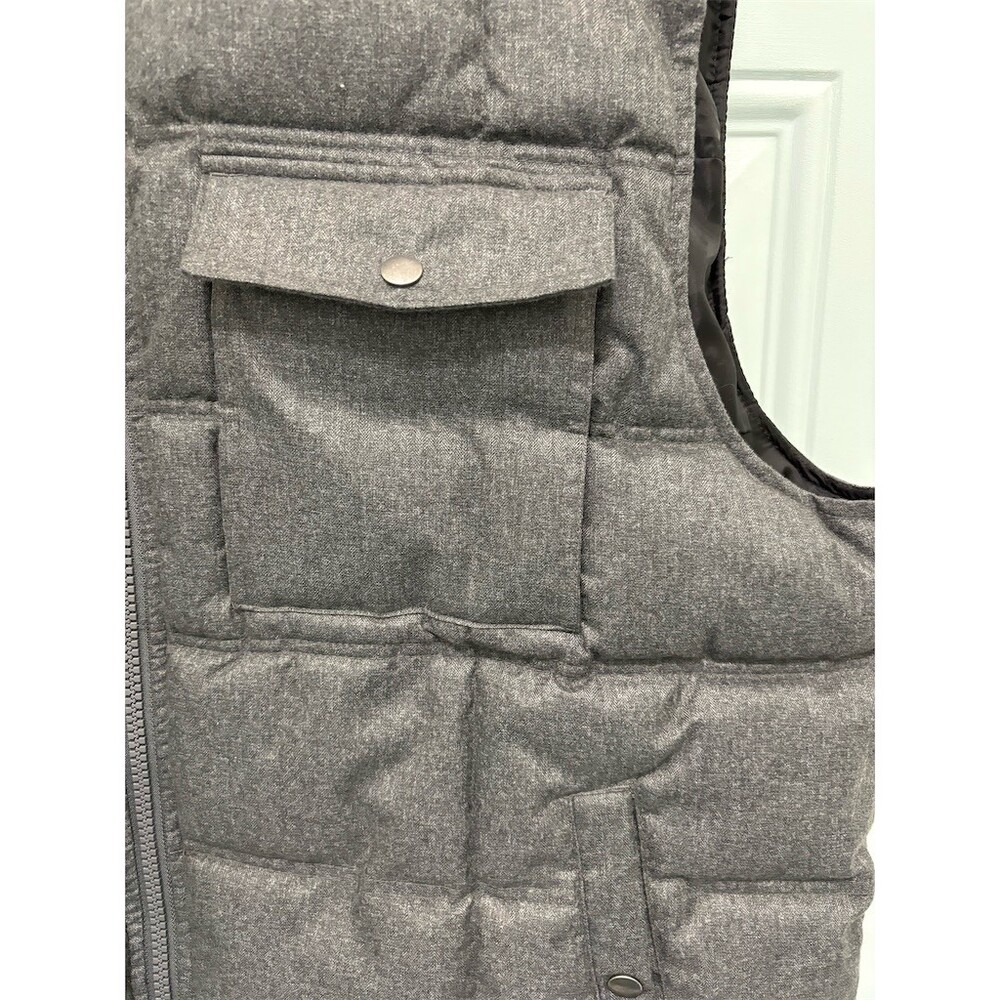 Goodfellow & Co Vest Mens Size 2XL Charcoal Gray Quilted Puffer Full Zip - Picture 4 of 9